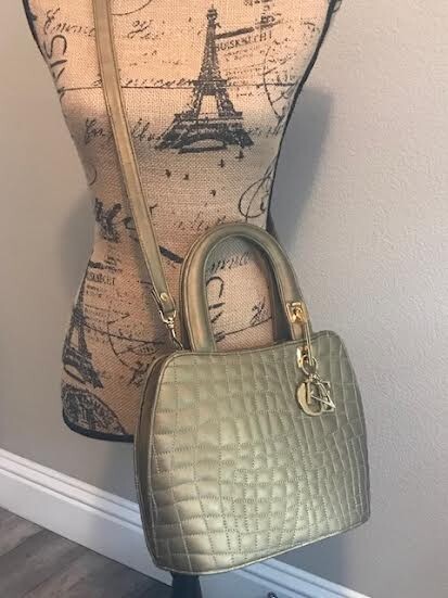 Taichini Gold tone Tote Shoulder Bag