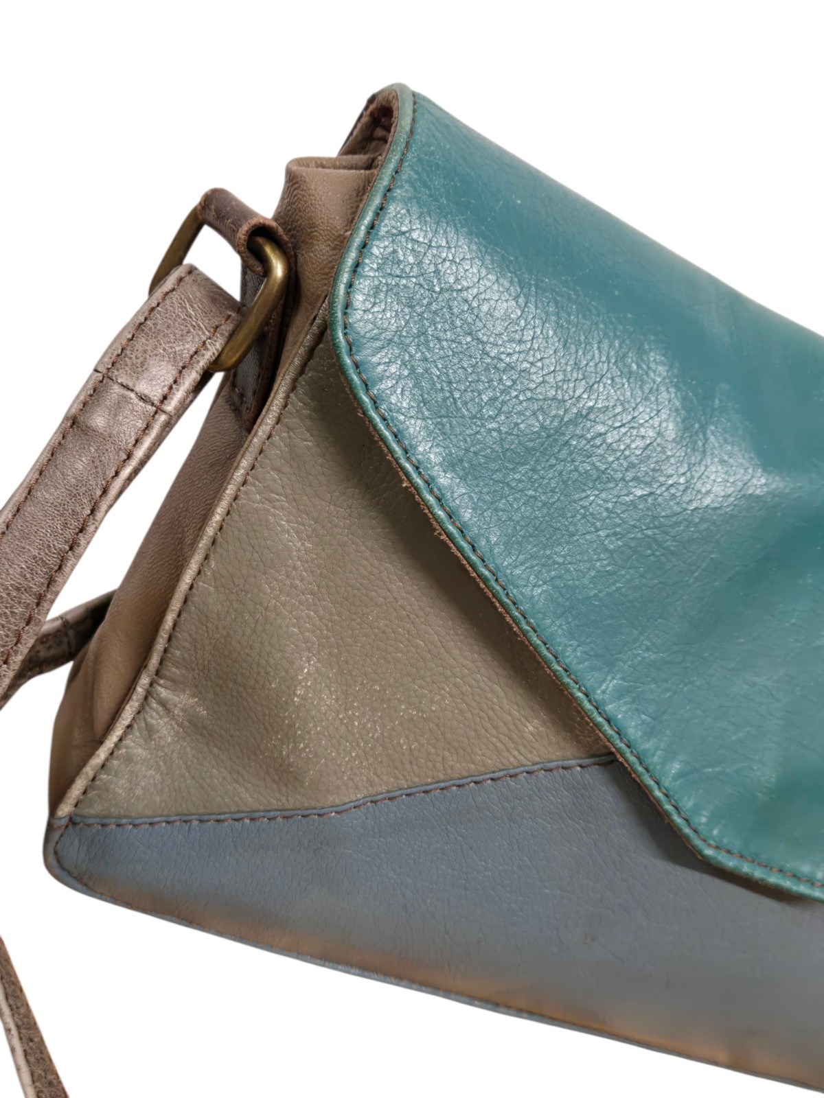 Soruka Colorblock Leather Crossbody Shoulder Bag Y2K Cottagecore Grunge Indie