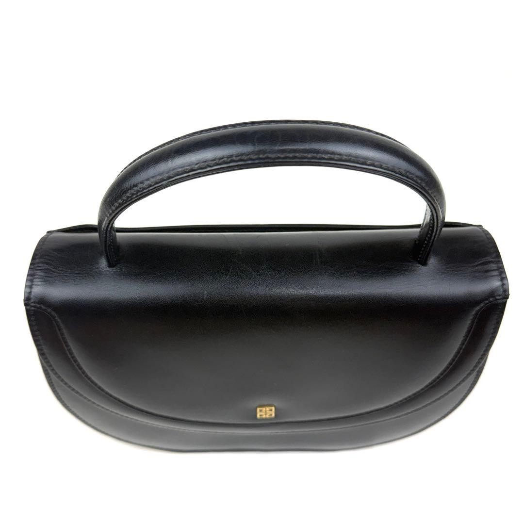GIVENCHY Hand Bag Tote Purse 4G Leather Black Authentic