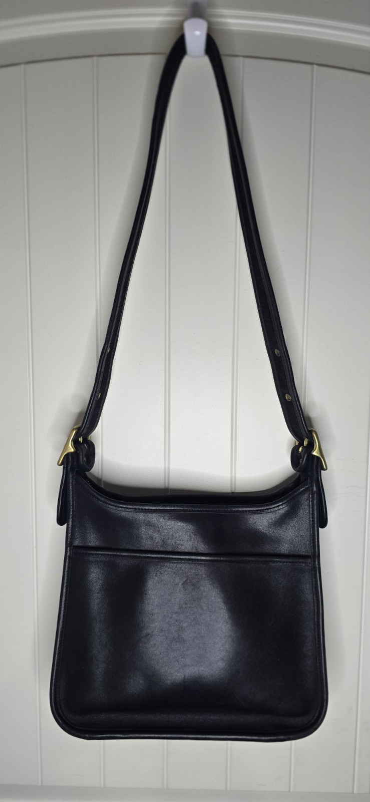 Vintage Coach Black Leather Legacy Zip Bag #9966 Unpolished Original Condition