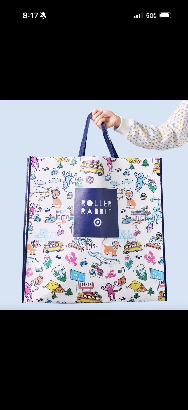 Roller Rabbit Target Exclusive Shopping Bag Tote 3/7/2026 Rare Gift Promo