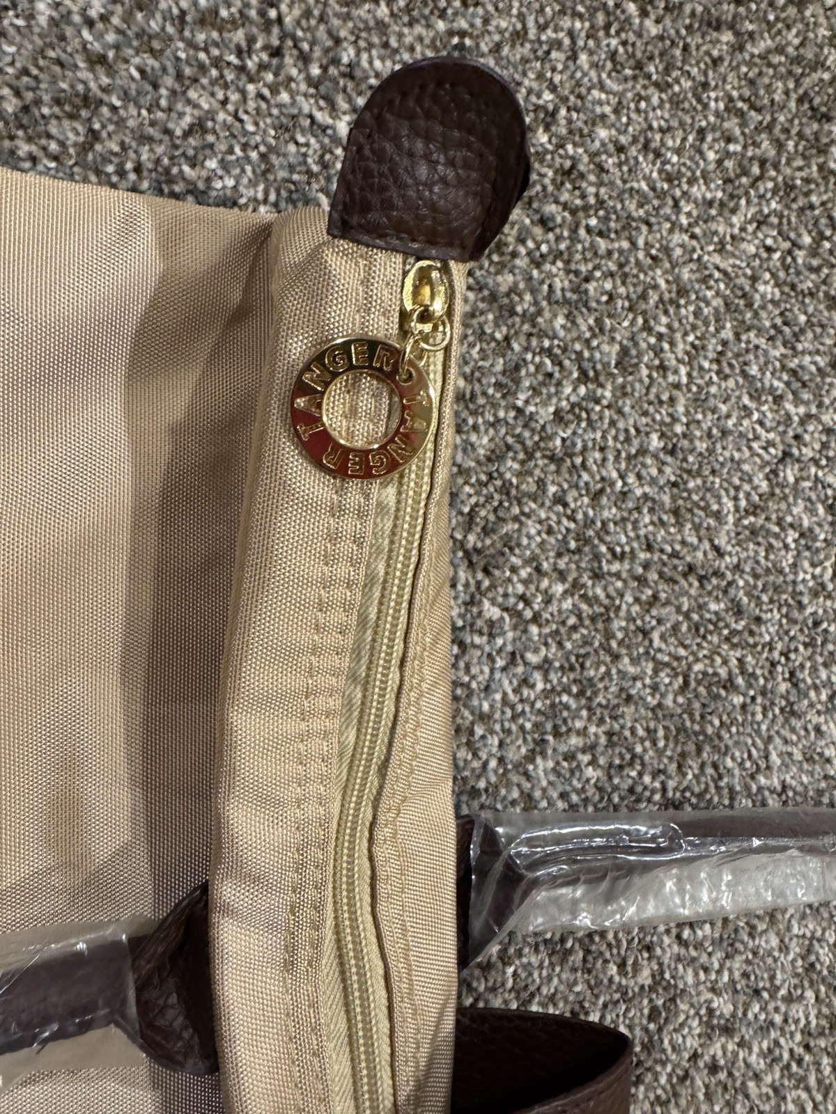 TANGER OUTLET CLUB Turnlock Shopping NEW Tote Bag KHAKI BROWN Tan