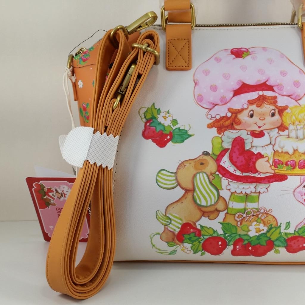 Loungefly Strawberry Shortcake & Friends Birthday Satchel Crossbody Bag & Wallet