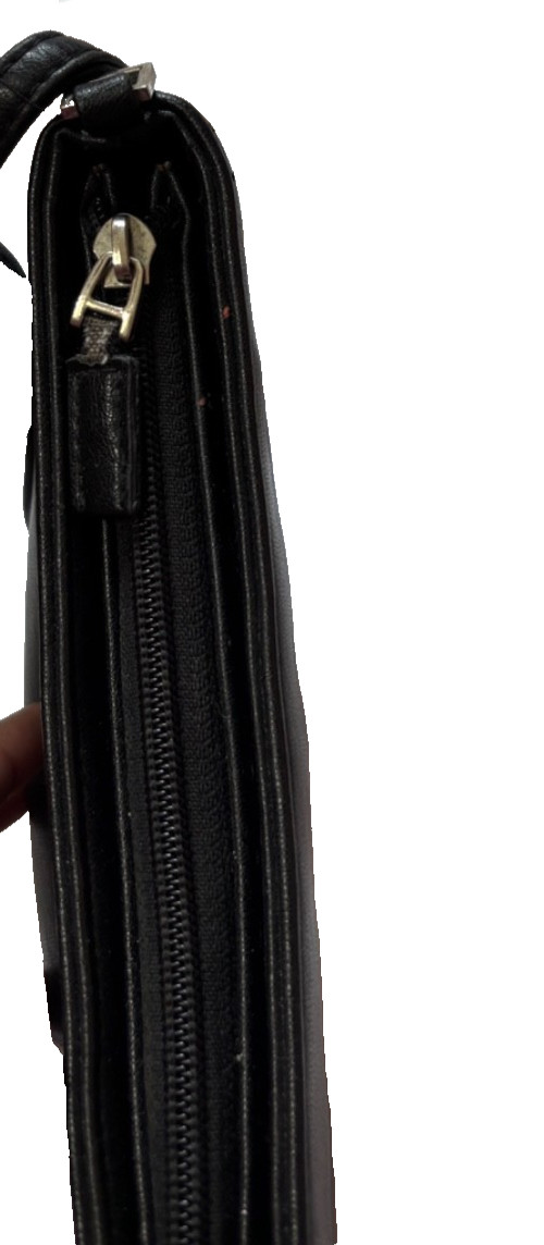 XOXO Black Crossbody Purse W/Brushed Nickel Studs on Both Front Bottom Corners