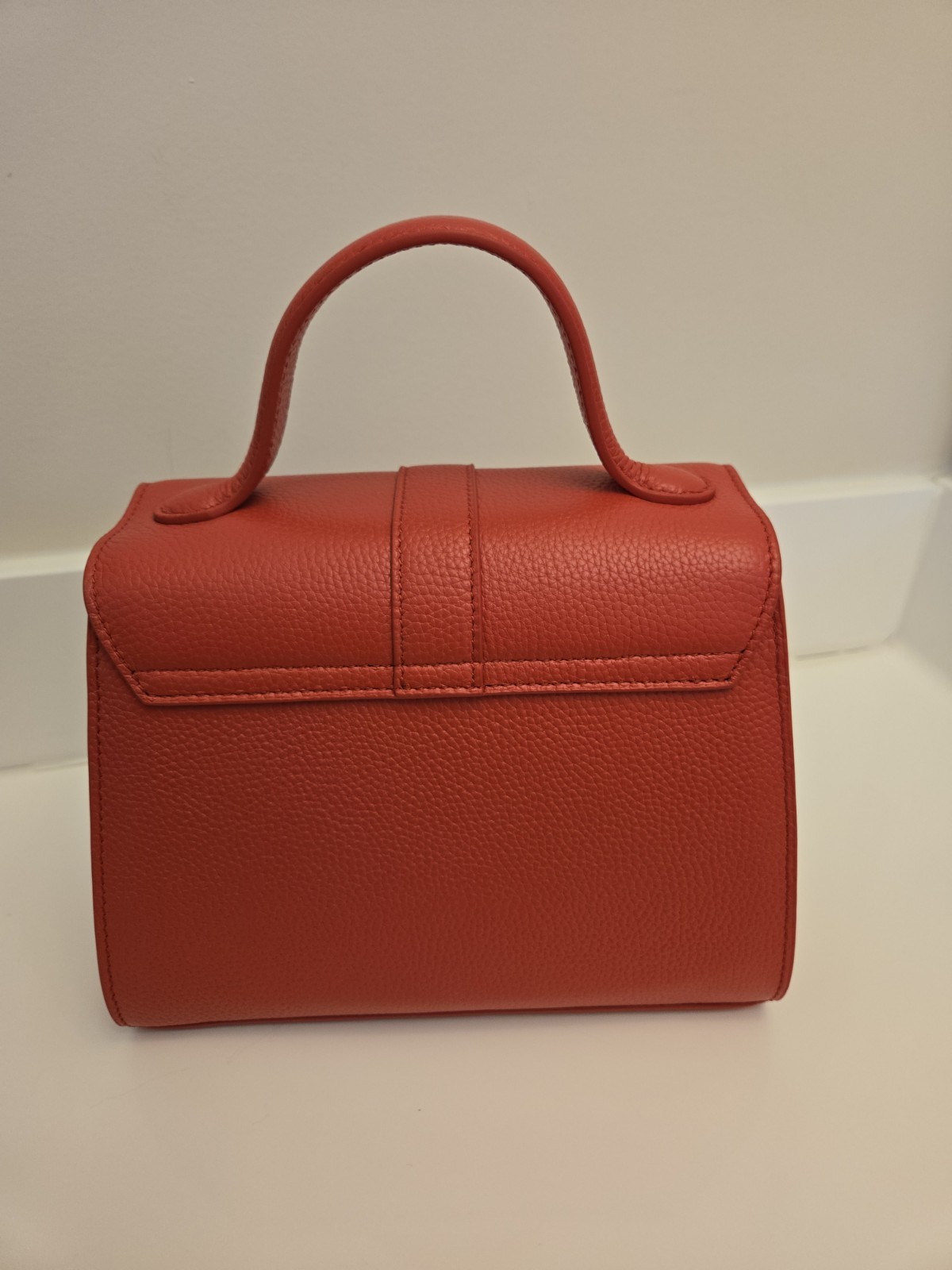 F&W Style Red MINI Miranda Pebble Leather Top Handle Crossbody Bag