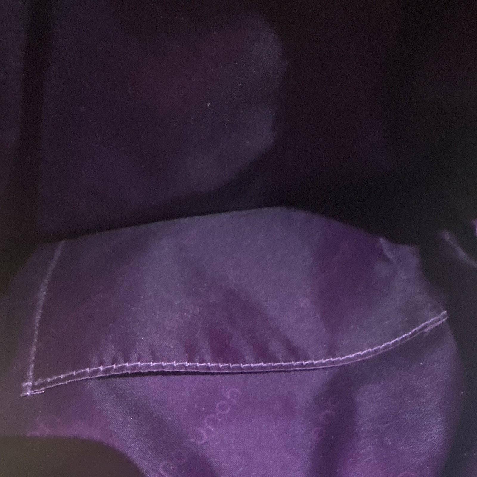 Younique Black Pebbled Backpack with Gold Hardware & Zip, Pockets, Purple Lining