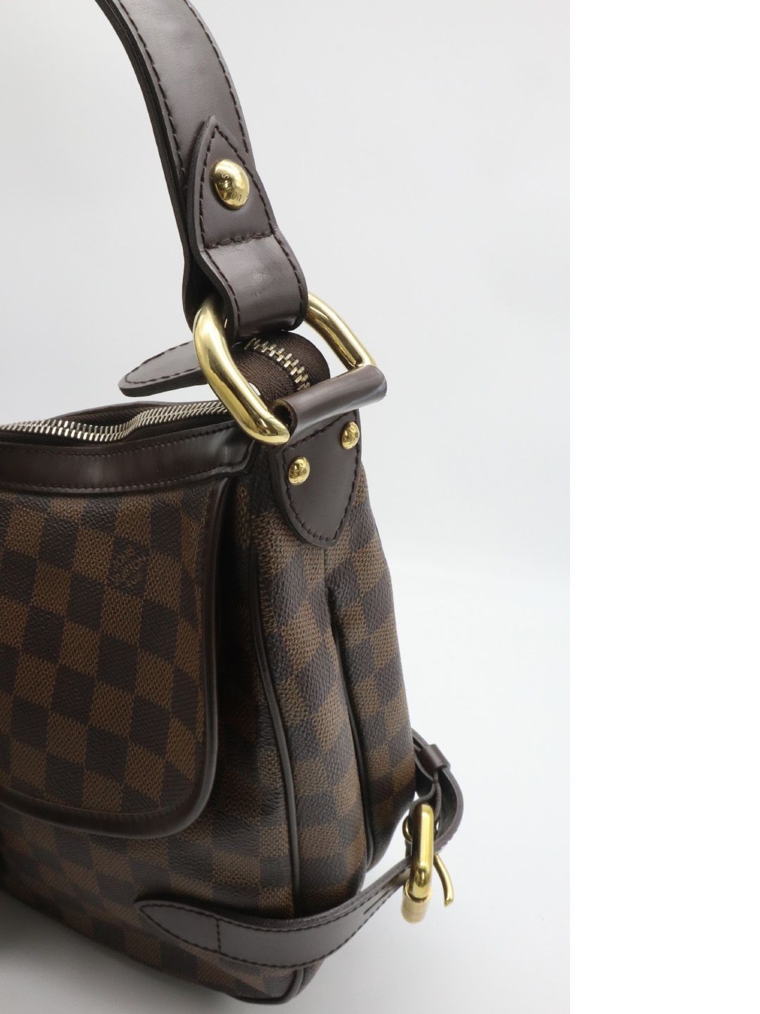 Louis Vuitton Highbury Damier Ebene Shoulder Bag Shoulder Vintage Zip Bag Bronw