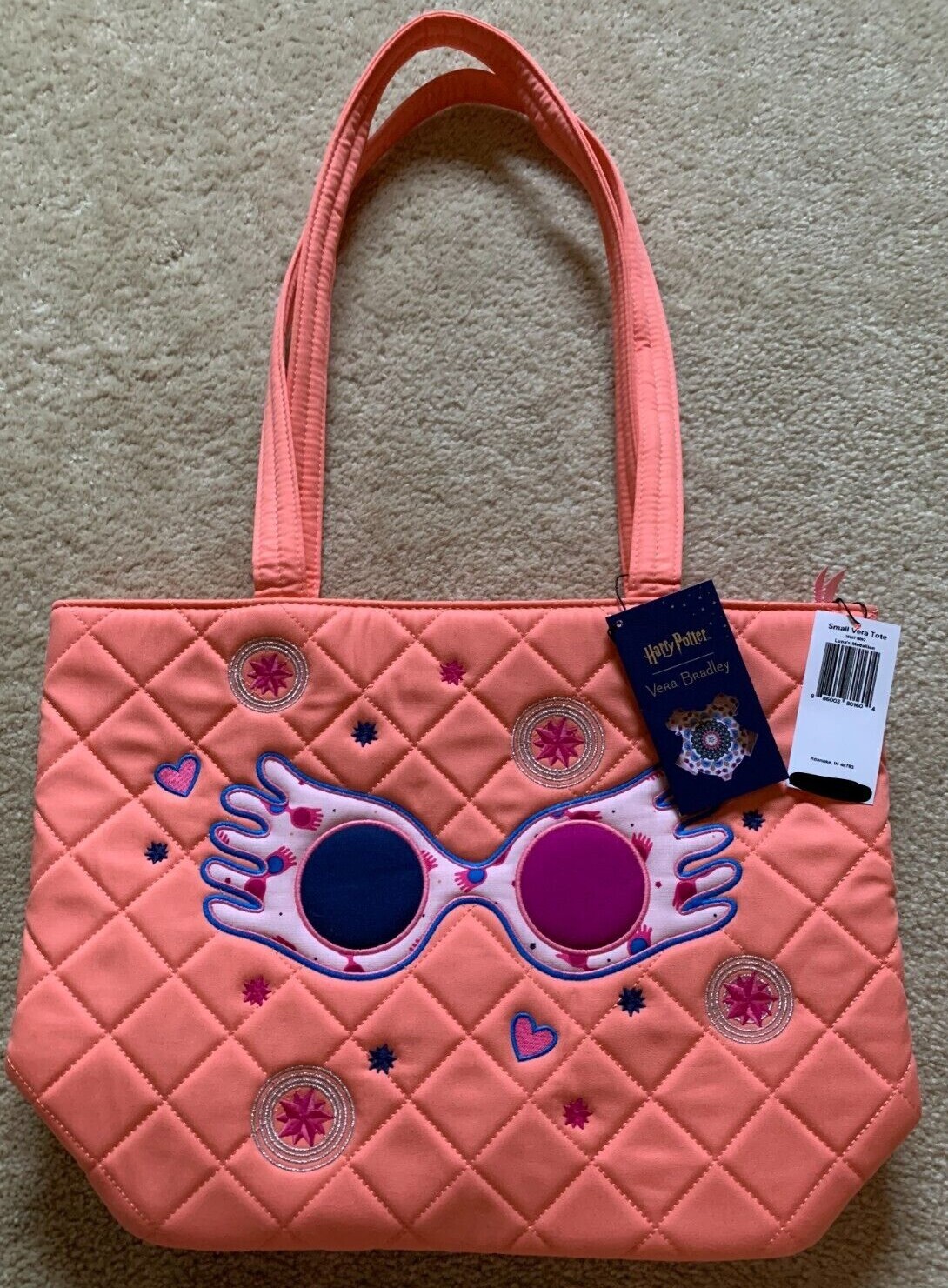 VERA BRADLEY LUNA LOVEGOOD HARRY POTTER LUNAS MEDALLION SMALL TOTE PURSE NEW