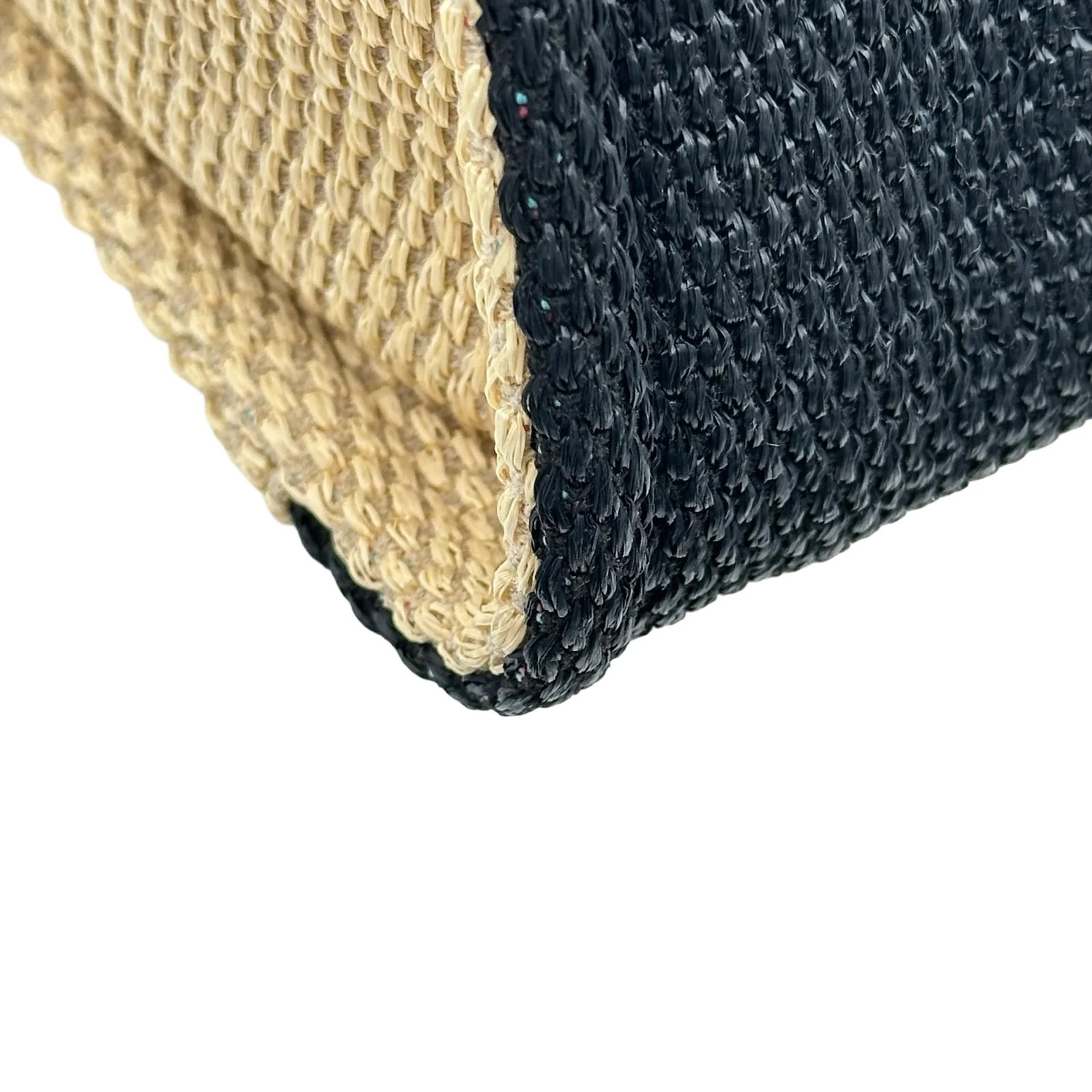 CHANEL Deauville Shopping Large Beige / Black Raffia Tote #OKB8232