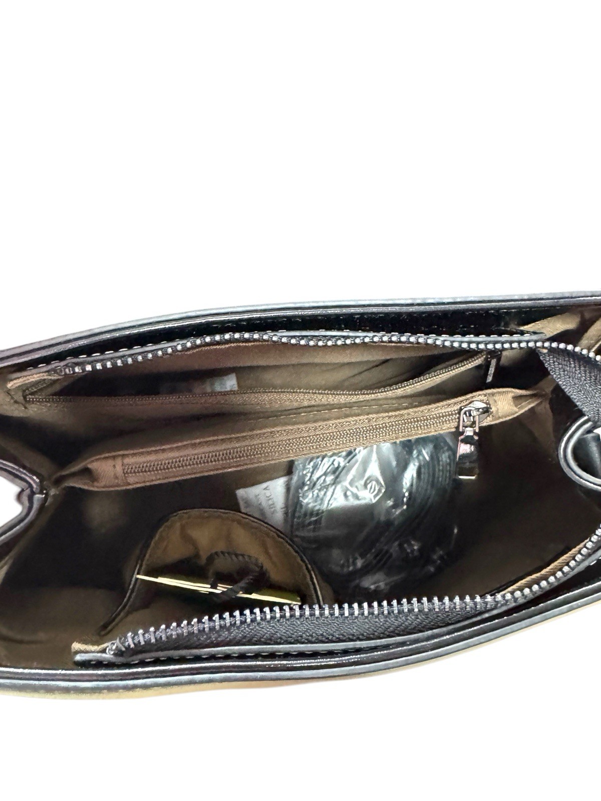 Structured Top Handle Black Leather Satchel Purse Bag Minimalist Quiet Luxury