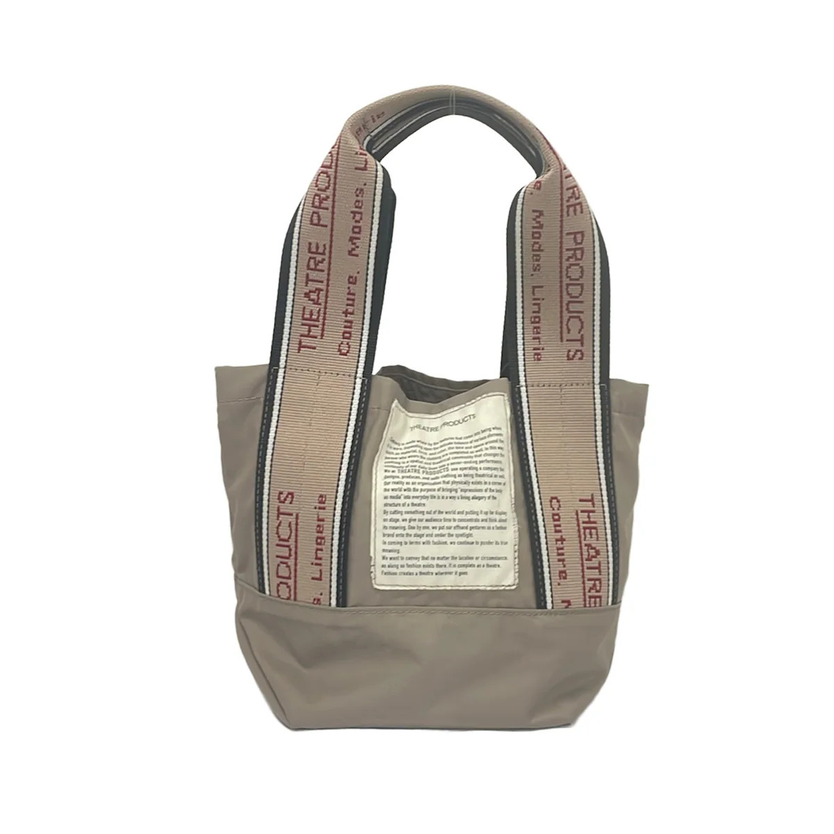THEATRE PRODUCTS Gray Beige Beige Multi Nylon Tote Bag