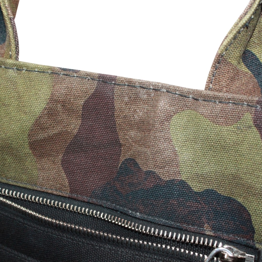 PRADA B2642B Canapa Camouflage Handbag canvas khaki brown black Women