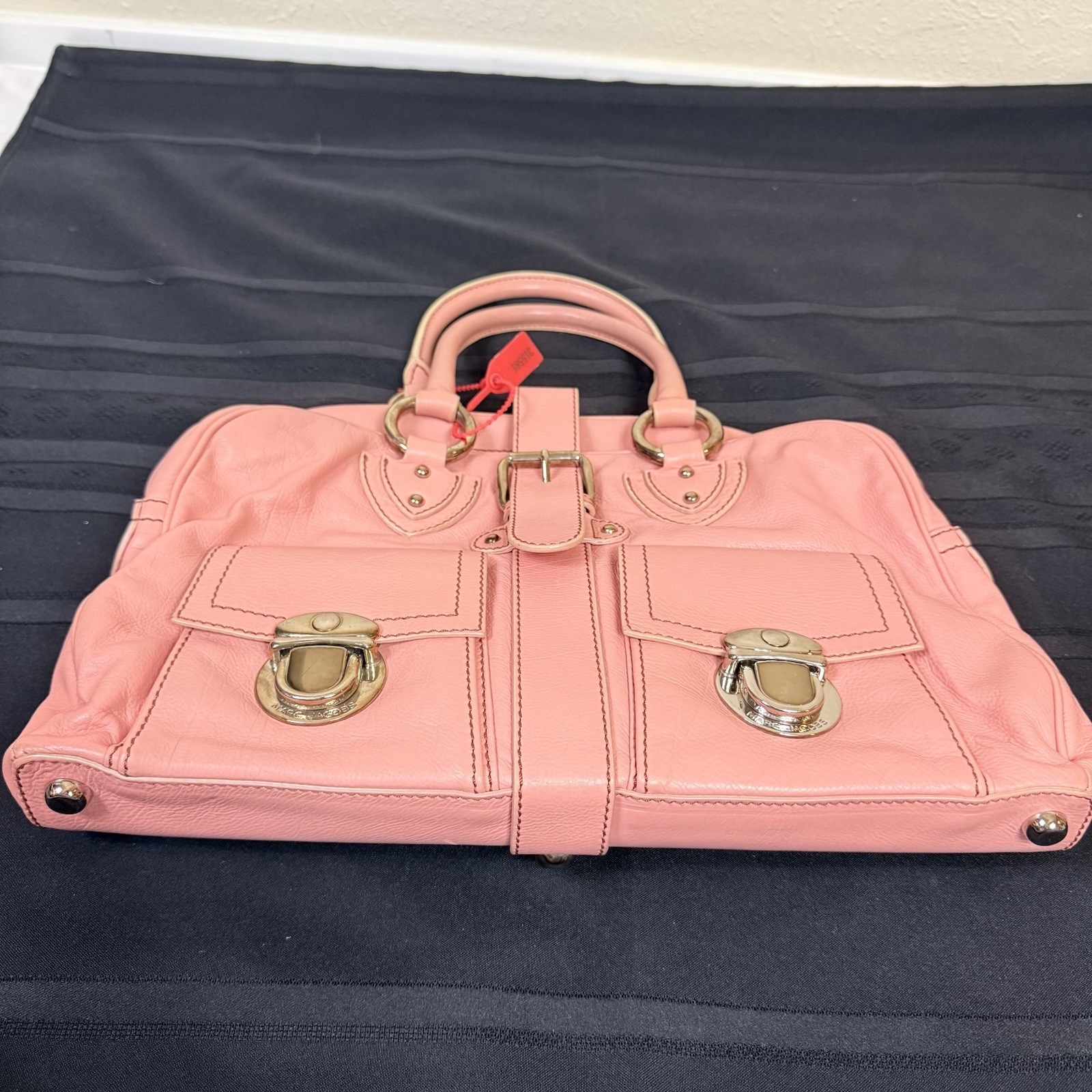 Marc Jacobs Venetia Satchel Bag Calf Leather Petunia Quartz Rose Pink Italy Made