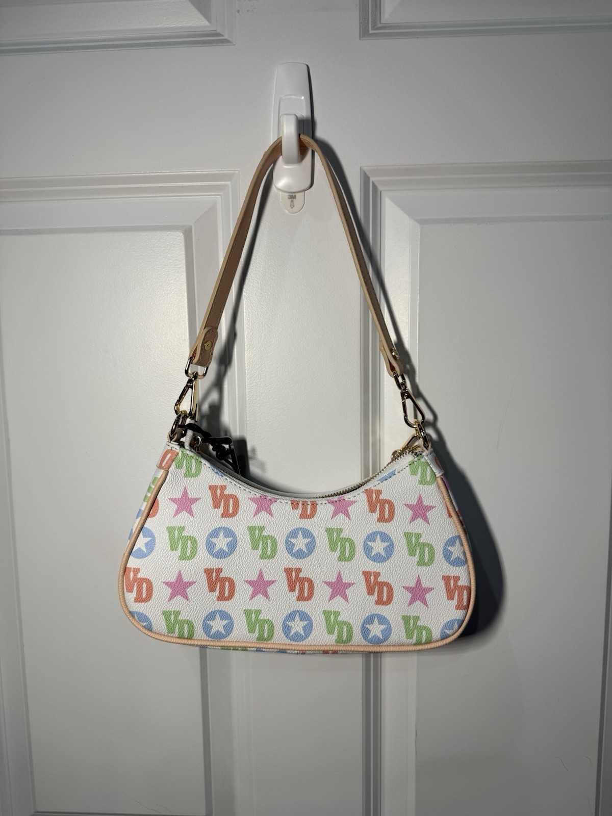 Von Dutch Mini Shoulder Bag Purse White Monogram Y2K 2000s Womens New