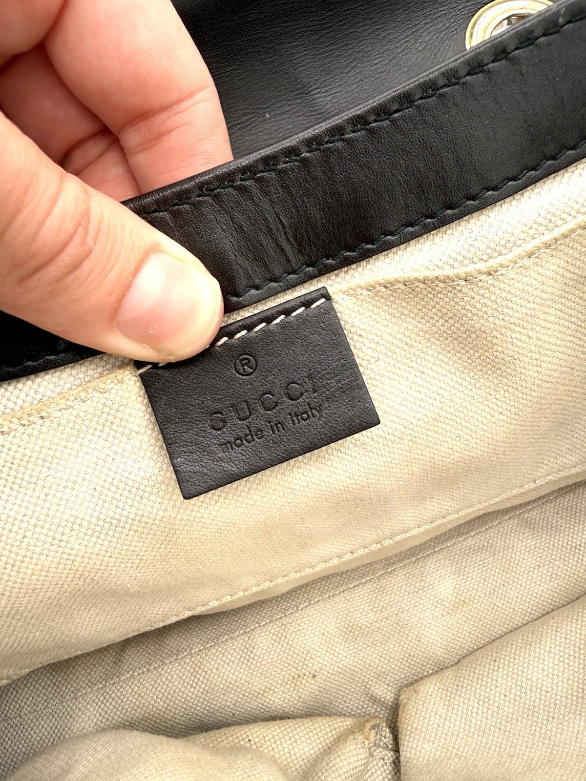 Gucci Brown GG Canvas and Leather Emily Bag