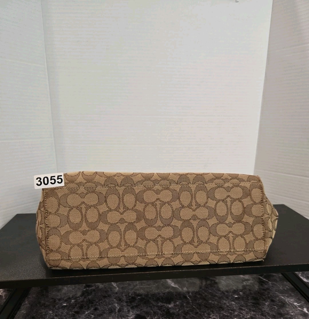 Coach Women’s Celeste Signature Khaki Brown Convertible Hobo Shoulder Crossbody