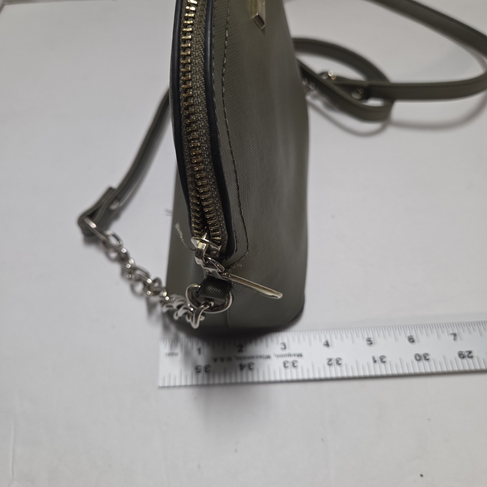 STEVE MADDEN Olive Green Bmaggie Crossbody Bag S-M Dome Chain Strap Faux Leather