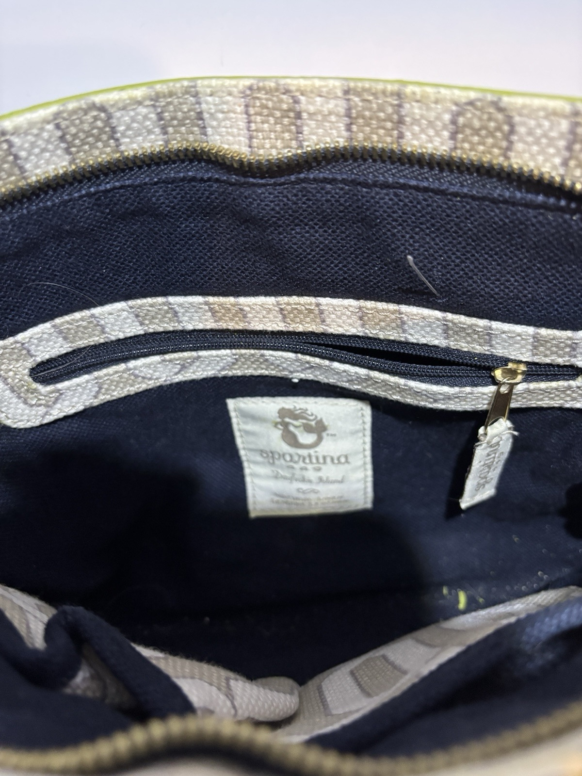 spartina 449 purse daufuskie island Lime Green And Tan