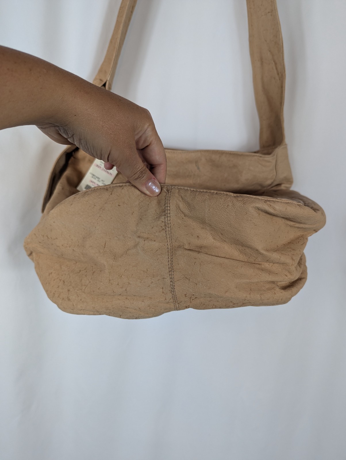 Sereta Leather Shoulder Bag Purse Vintage Purse 80s 90s Pockets Zip NEW NWT