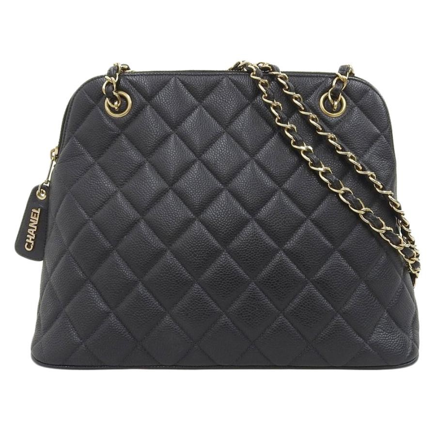 CHANEL Bag: Chain Shoulder Bag 3番台 Black W29H21.5D10.5cm w/ card;