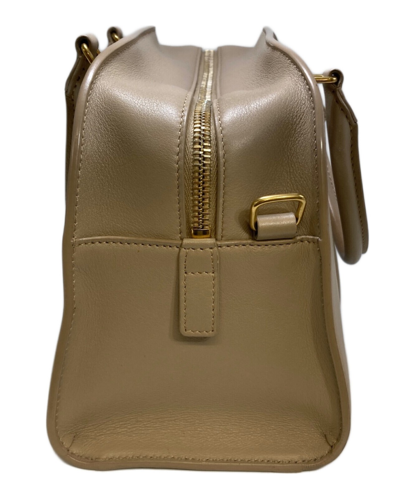 Saint Laurent Lock 2-Way 655008 Beige Handbag #TFB1684