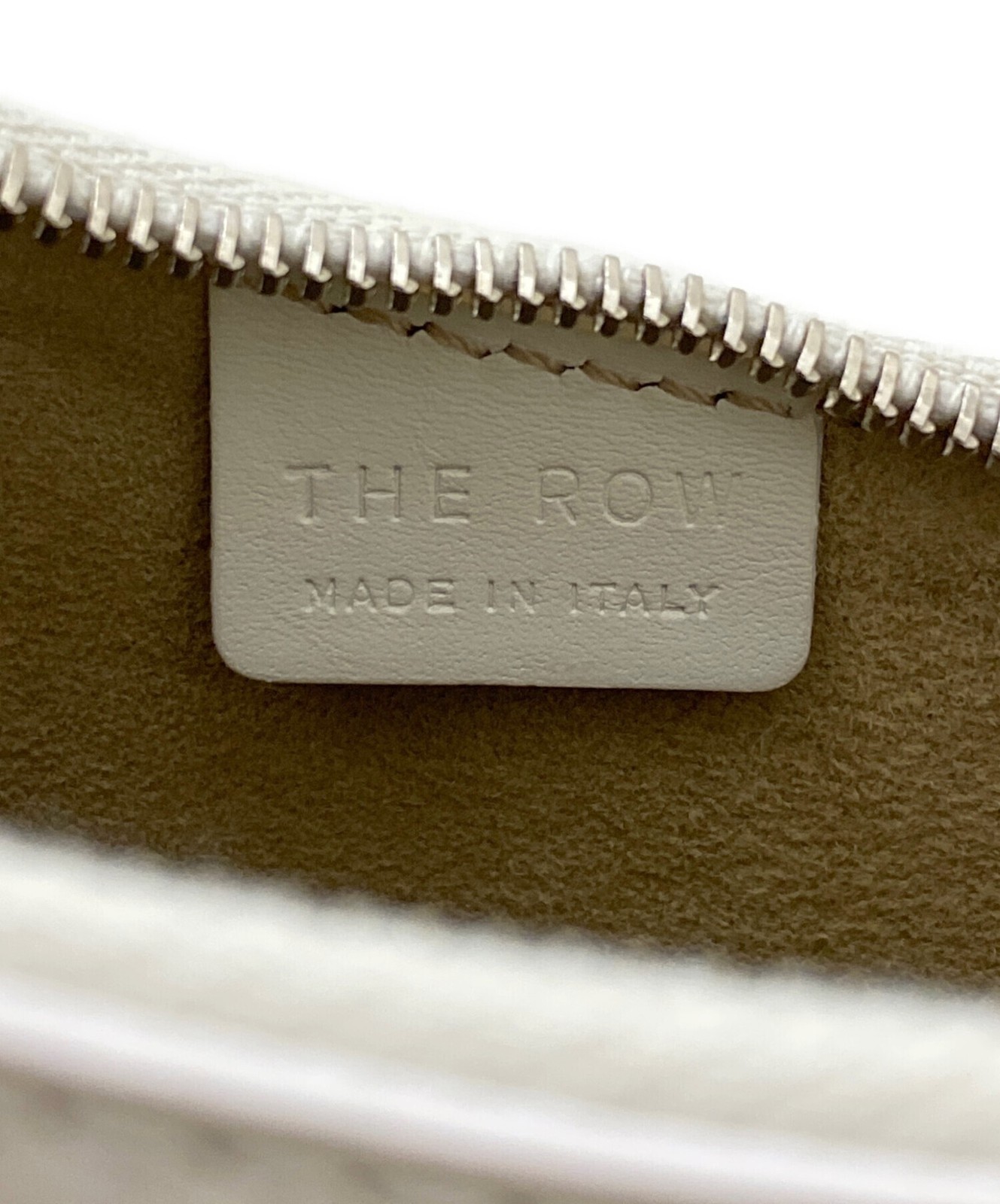 The Row Half Moon Shoulder Bag Leather White #TFB1108