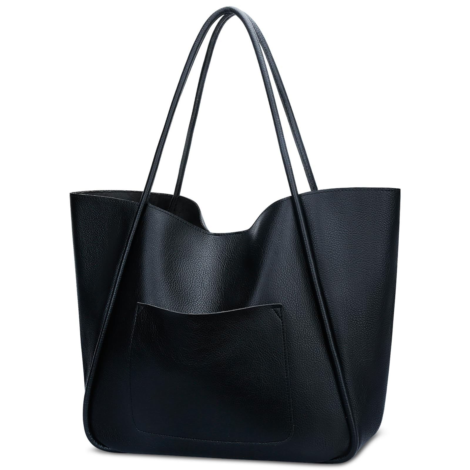 Tote Bag for Women Vegan Leather Shoulder Purse Large Capacity Travel Bag – B…