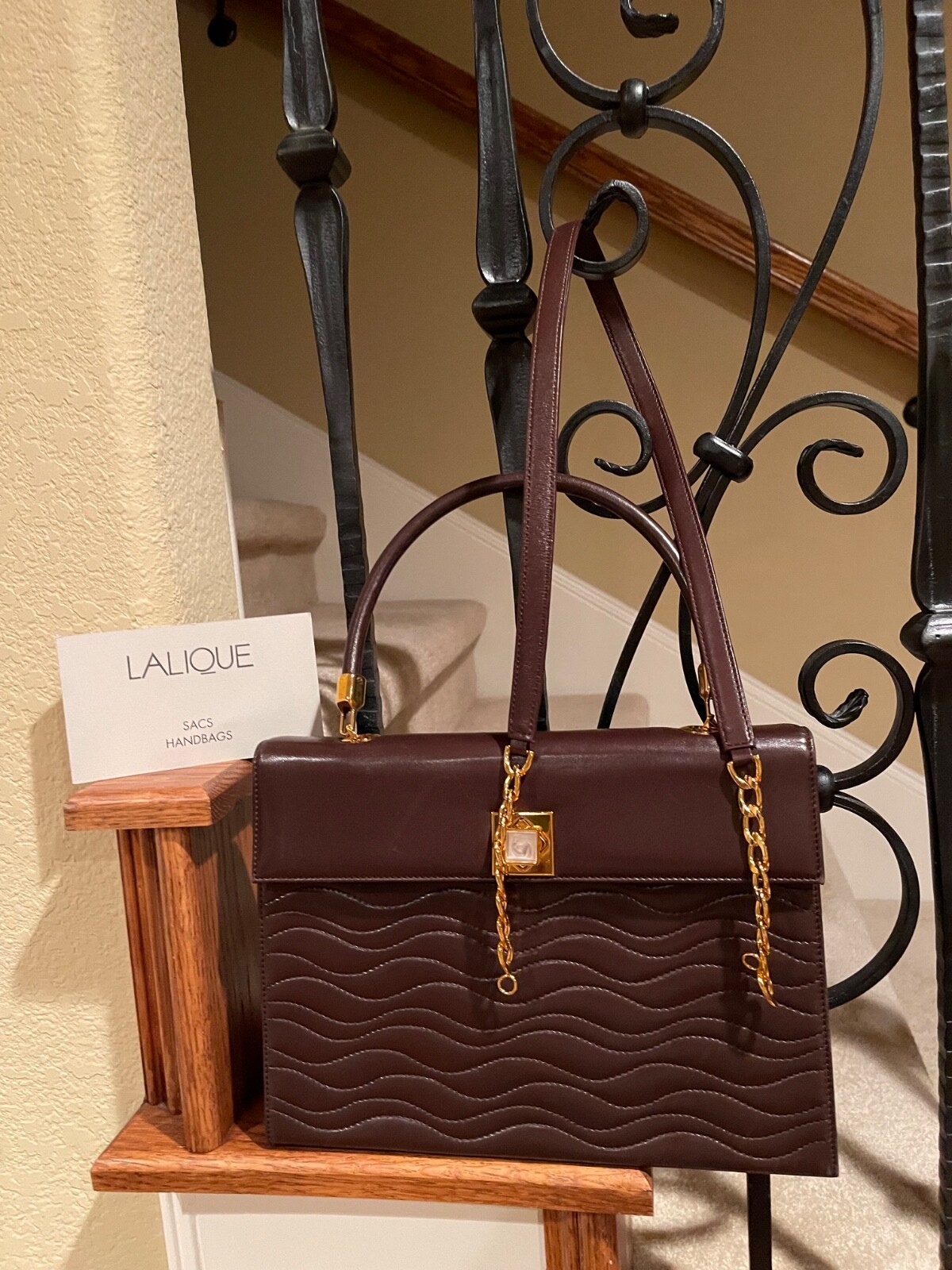 Lalique Brown SACS Handbag, New