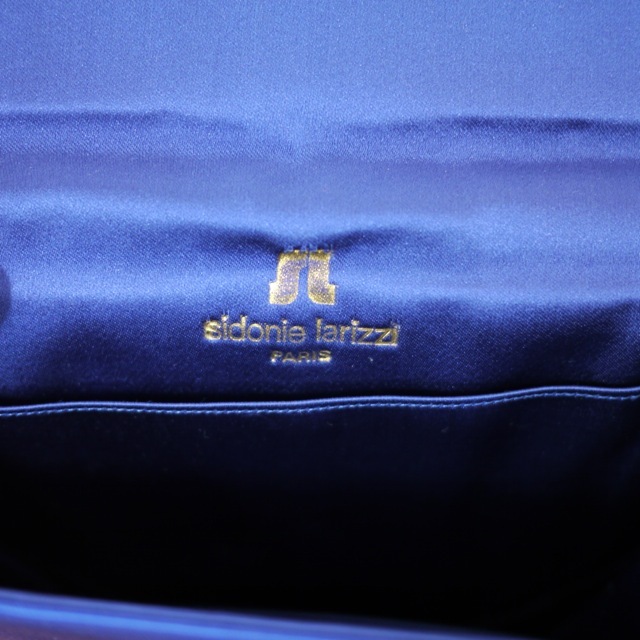 Vintage Sidonie Larizzi Paris Electric Blue Leather Ruched Prom Cocktail Purse