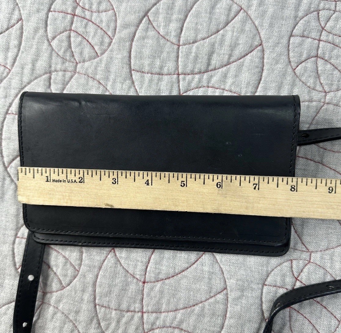 ABLE Karla Black Leather Belt Waist Bag Crossbody Convertible Adjustable Strap