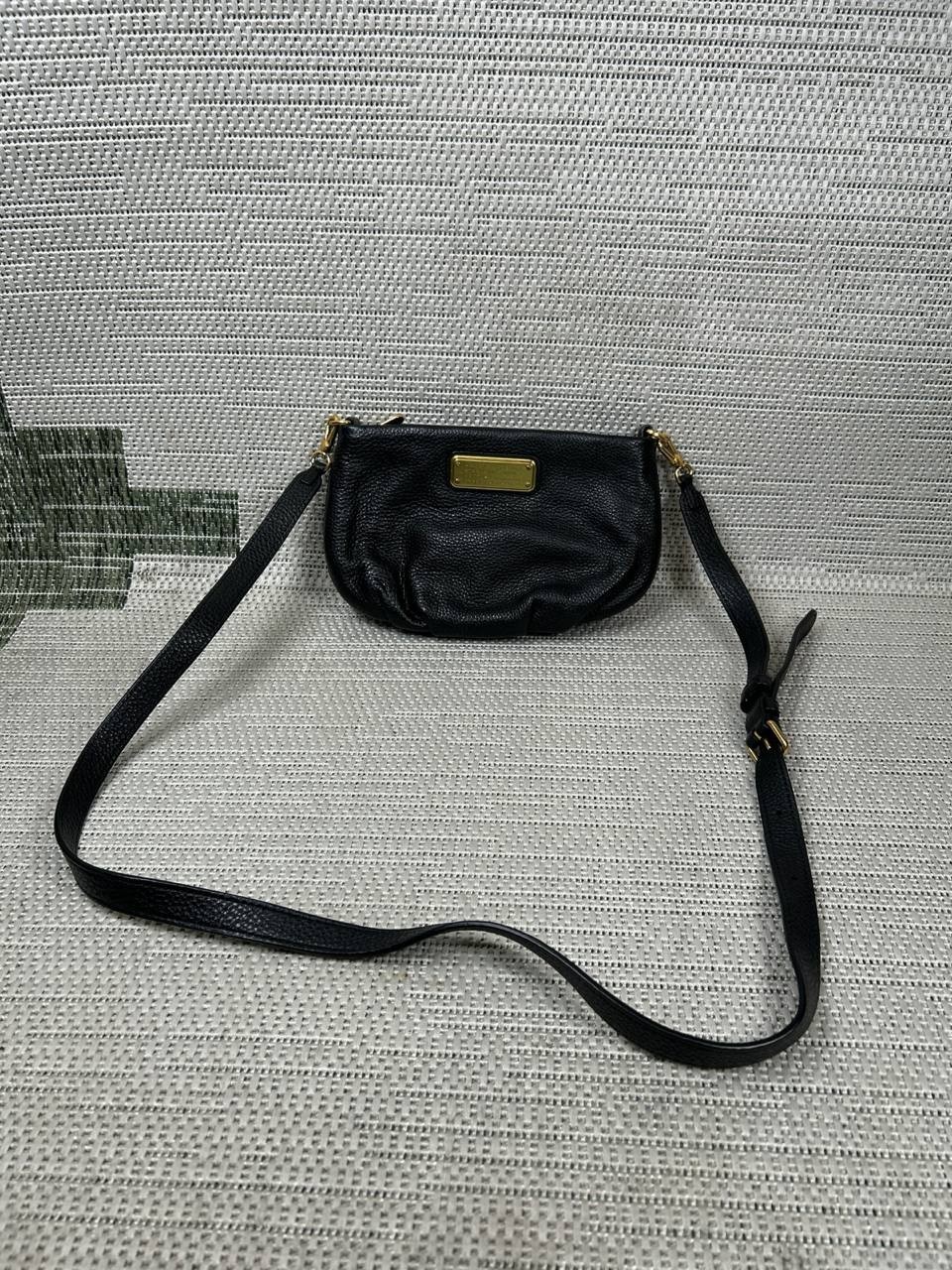 Marc by Marc Jacobs Bag Percy Black Leather Detachable Adjustable Crossbody