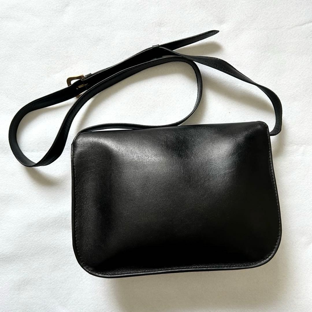 Cartier Must de Cartier Black Leather Small Shoulder Bag Vintage Mini Authentic