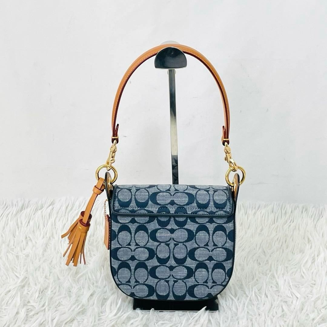 Coach Cleo Shoulder Bag 2way Denim C8512