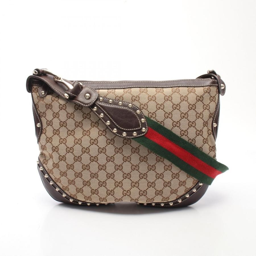 GUCCI Bag: GG Canvas Studs Beige Brown 153691 W33H29D5cm w/o accessories;