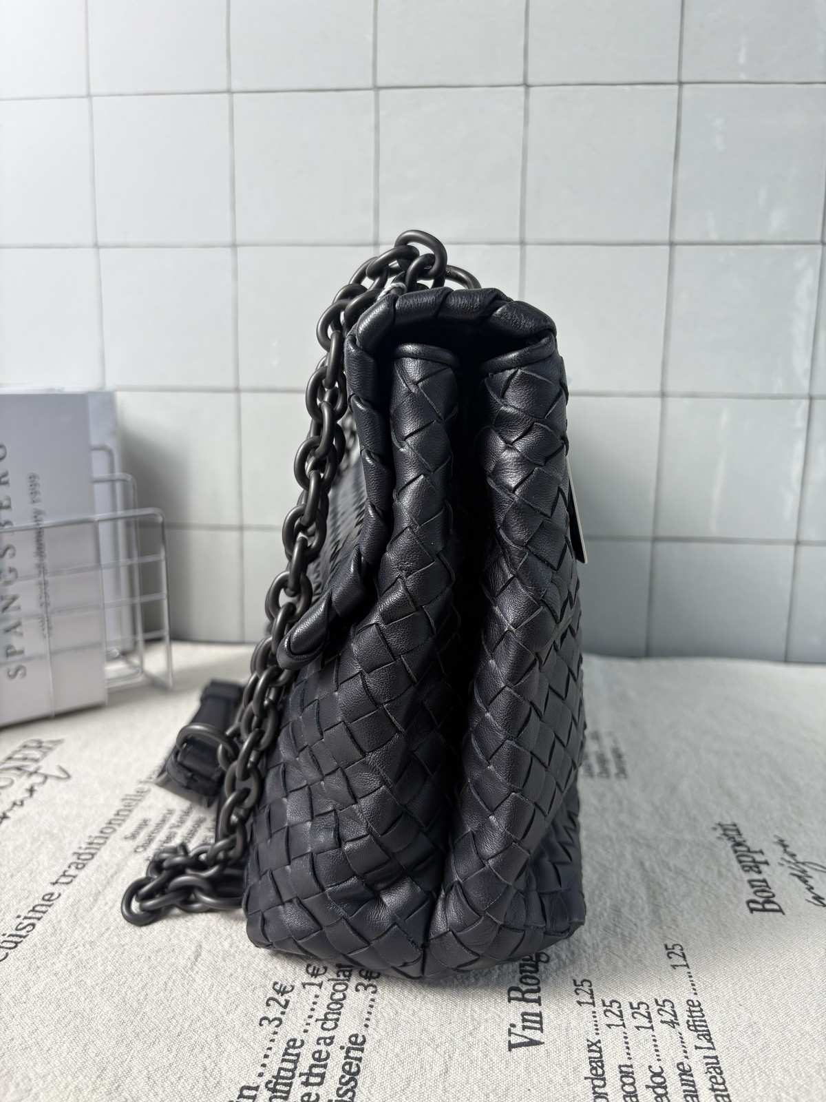 Bottega Veneta Crossbody Bag Olimpia Black Cowhide 28×19