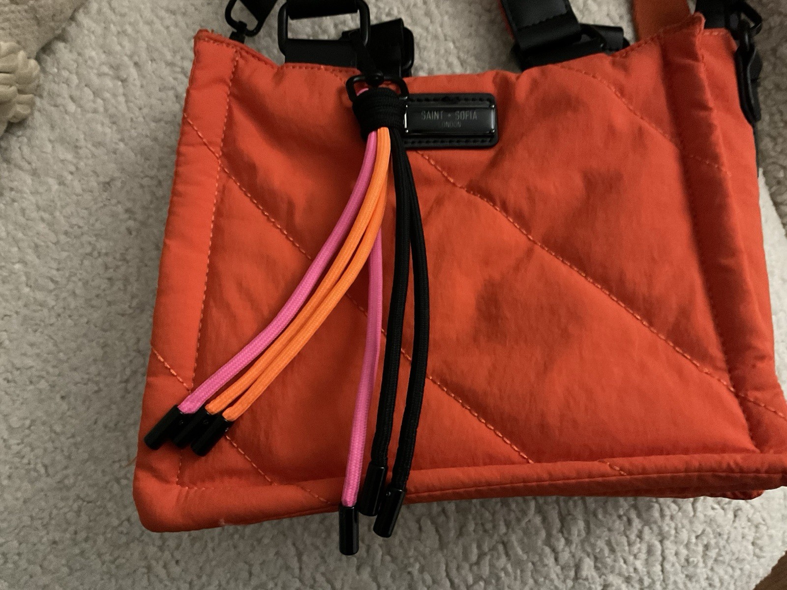 Saint+ Sofia Mini Penny Tote Bag in Bright Orange
