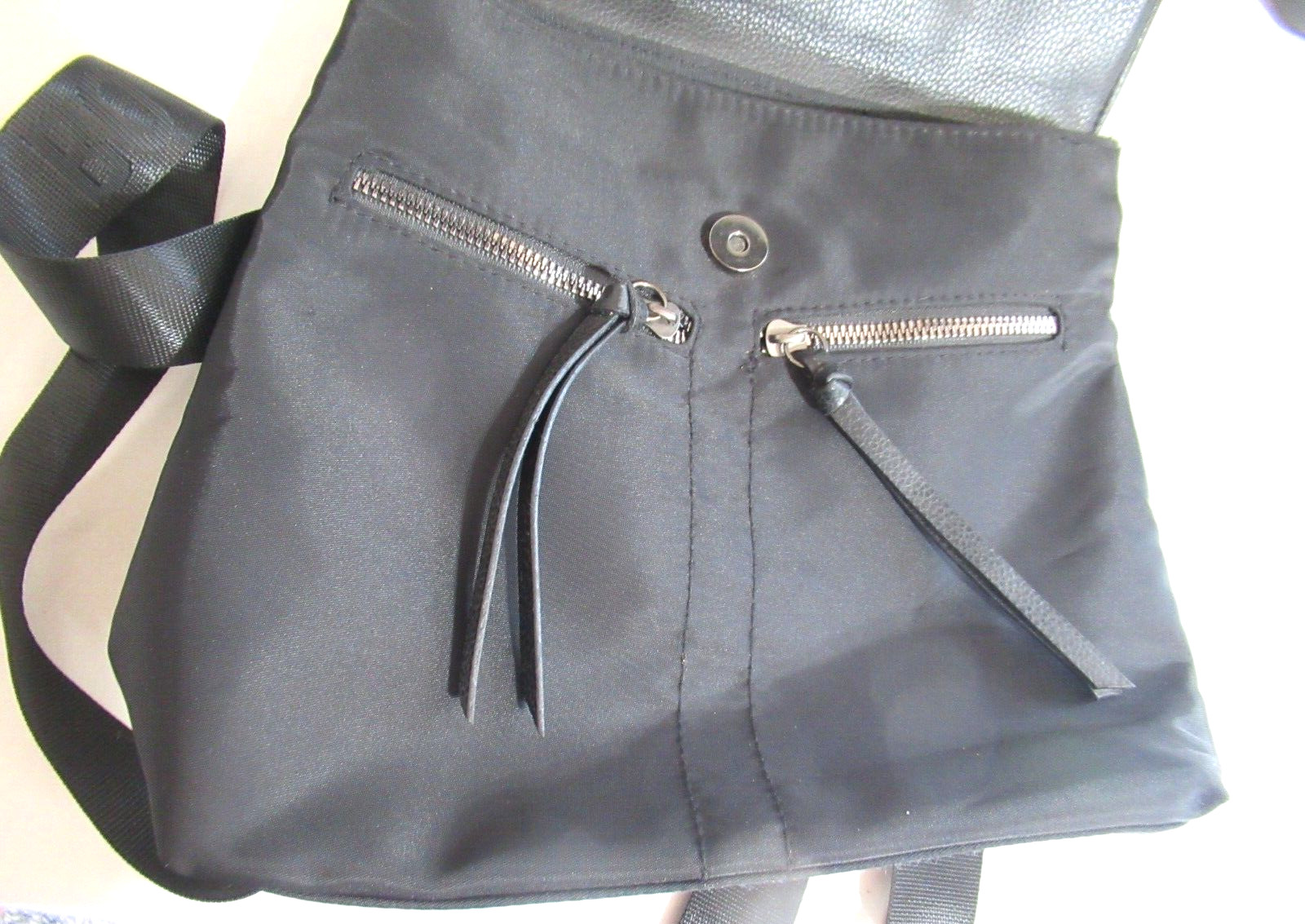 Botkier New York Black Trigger Mini Backpack Polyester Faux Leather