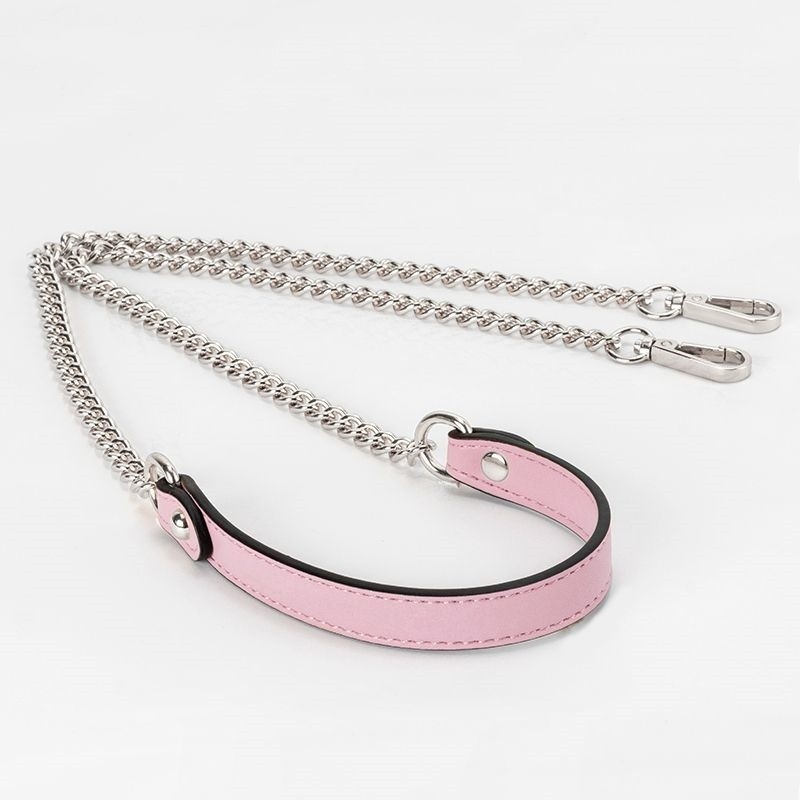 58-200cm Replacement Retro PU Leather Purse Chain For Handle Shoulder Bag Silver