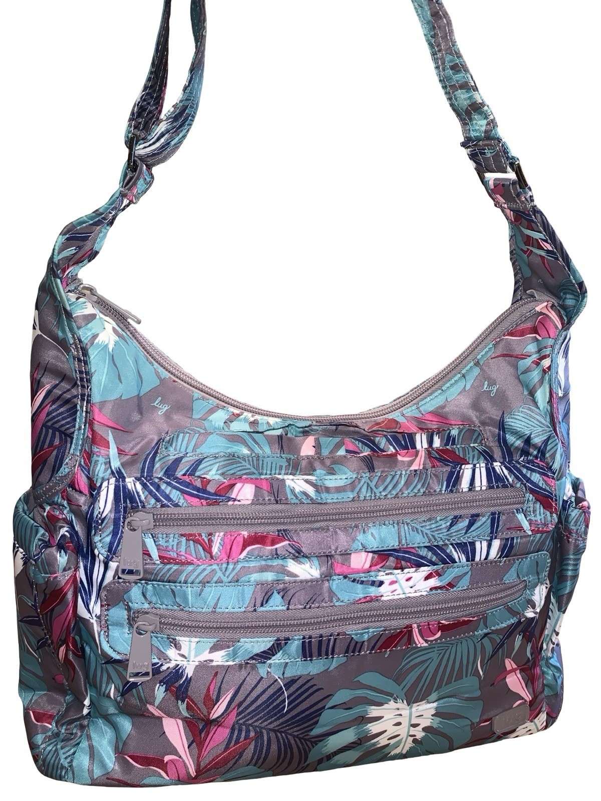 Lug Camper Crossbody Bag Rare Botanical Multi Print