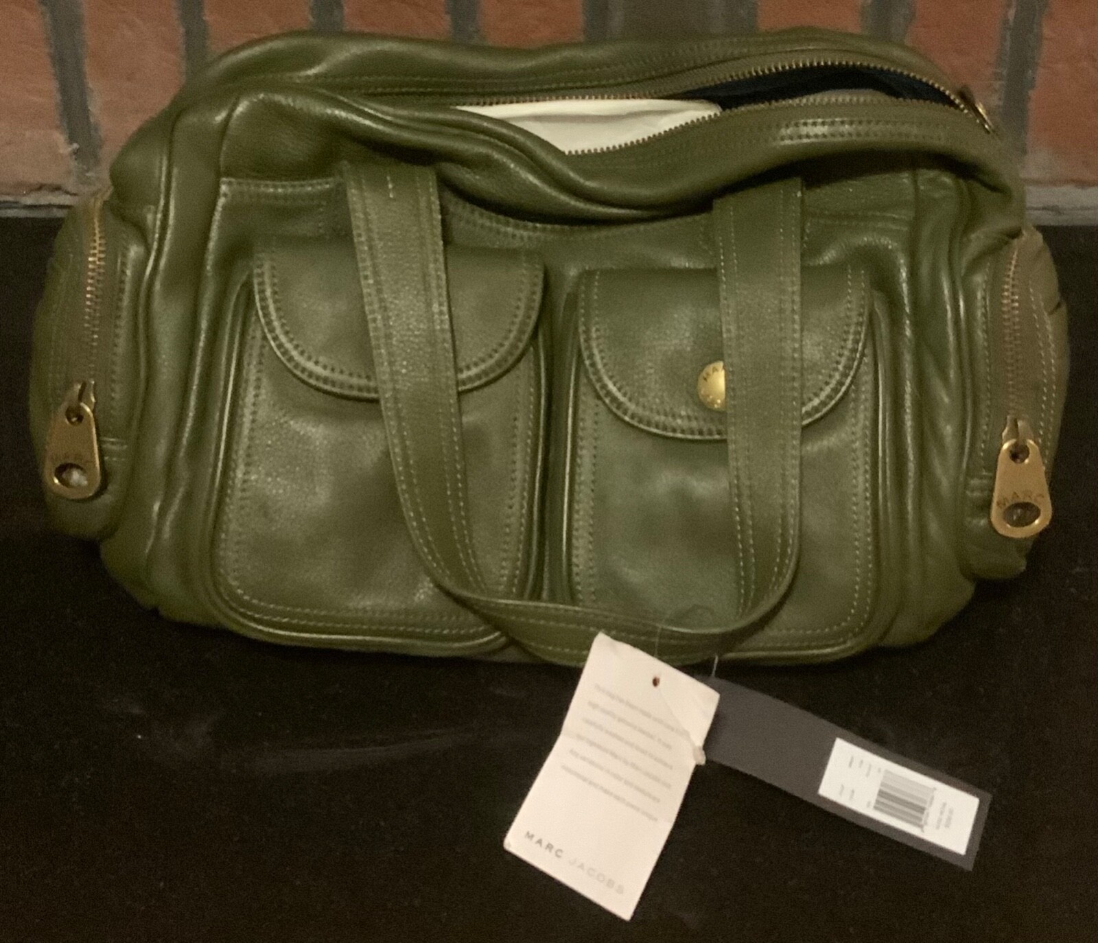 Marc by Marc Jacobs Leather Tea Leaf Green Satchel – Handbag Retail $358 – NWT