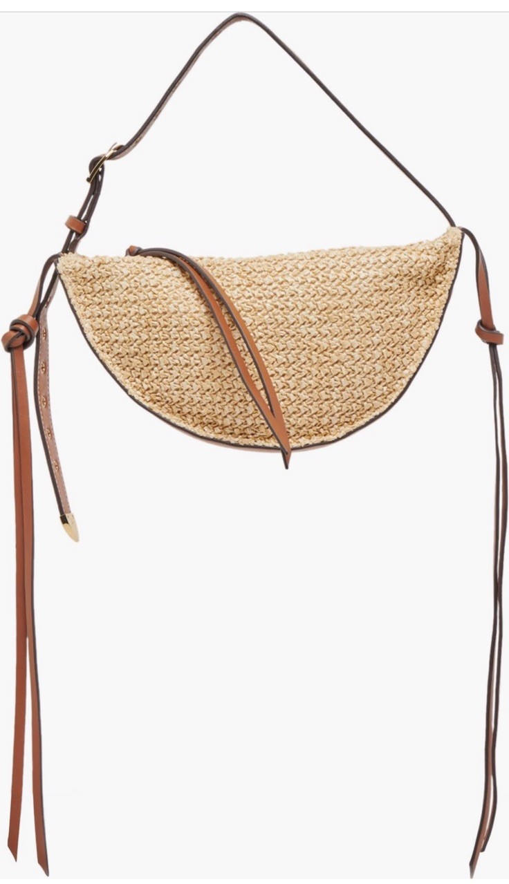 NWT Anthropologie Dolce Vita Monaco Raffia Shoulder Bag