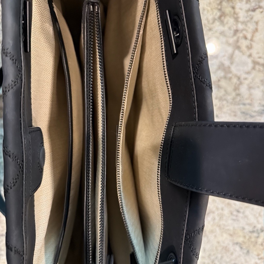 Tory Burch Large Willa Matte Black Chain Tote