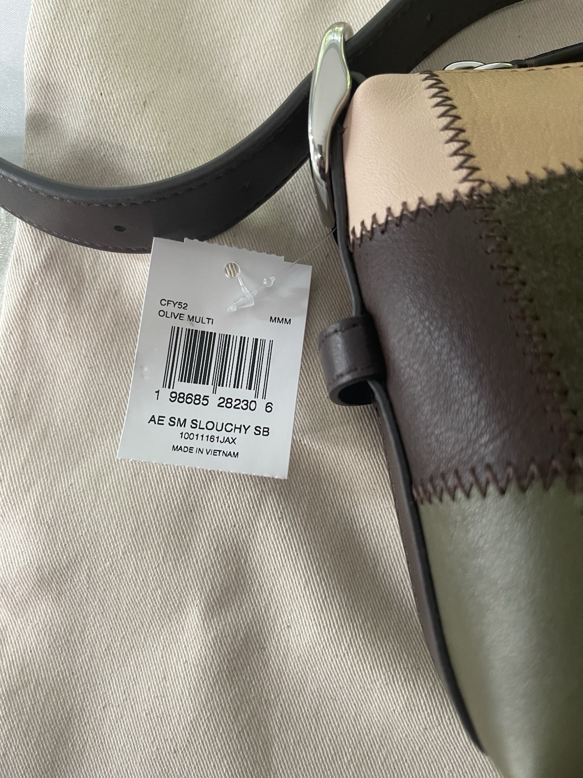 NWT Coach Coachtopia Alter Ego “Olive Multi” Small Slouchy Shoulder Bag CFY52