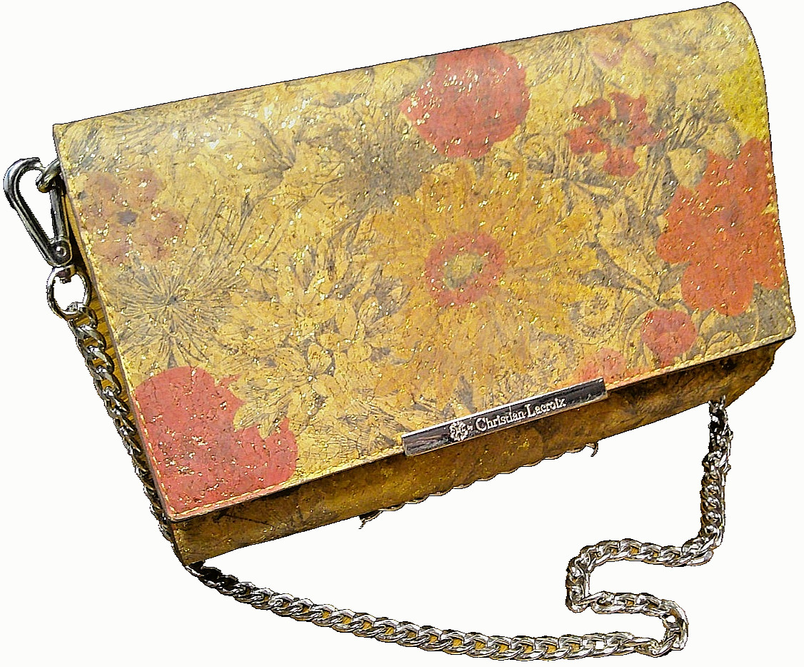 Christian Lacroix Women’s Floral 9×6 Clutch Detachable Chain Shoulder Bag 1035