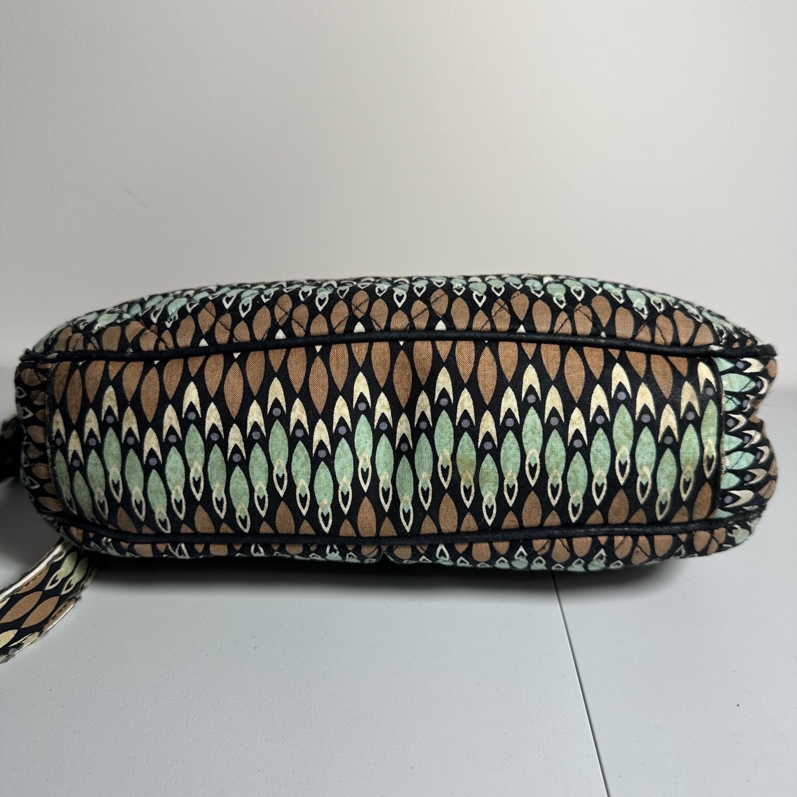 Vera Bradley Sierra Stream Double Zip Mailbag Crossbody With Allover Wear/Dirt
