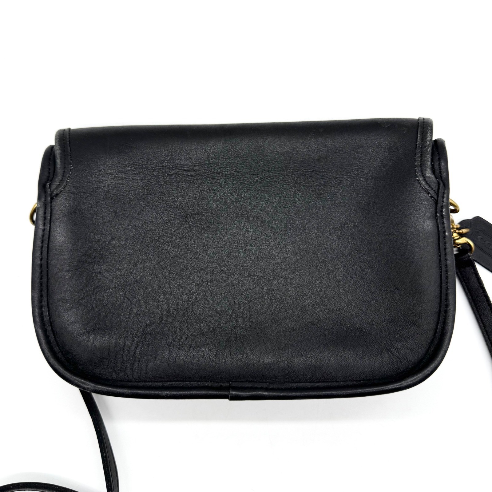 Vintage COACH Ritchie A5D-9937 Made in USA Leather Crossbody Bag Black Classic