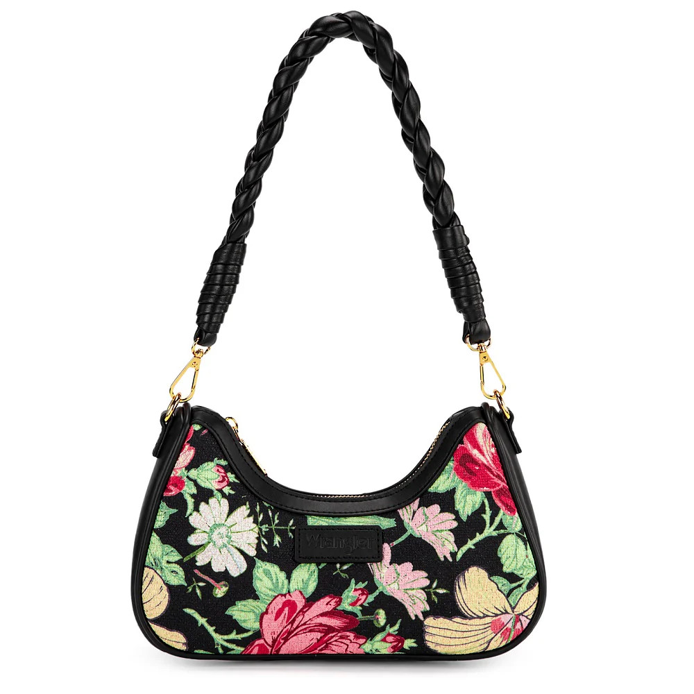 Wrangler Floral Print Braided Hobo Bag