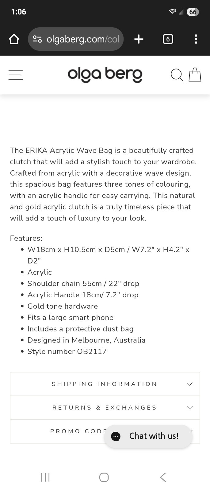 ERIKA Acrylic Wave Bag