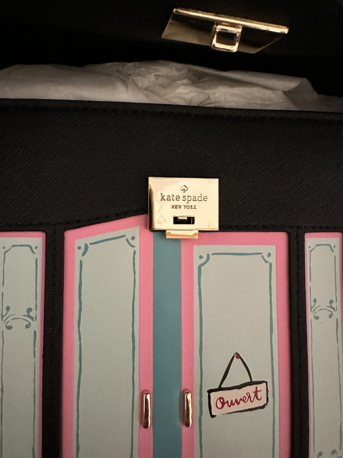 Kate Spade Ma Cherie Cafe Frenchie Satchel NWT Rare Novelty PXRU7957