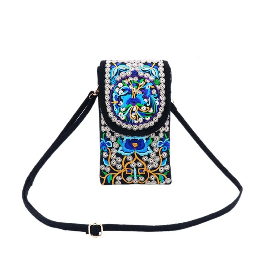 1PC Lady Retro Cell Phone Bag Shoulder Pouch Crossbody Wallet Handbag